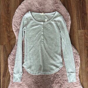 Madewell Heather Gray Henley Top